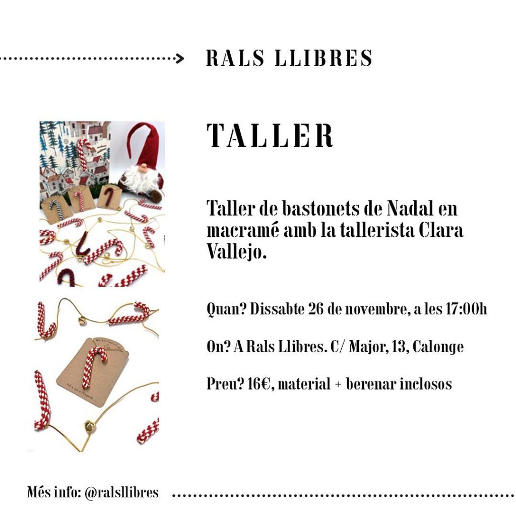 Taller de bastonets de Nadal a Calonge Poble de Llibres