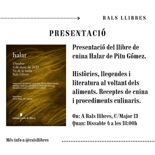 Presentació del llibre Halar de Pitu Gómez a Calonge Poble de Llibres