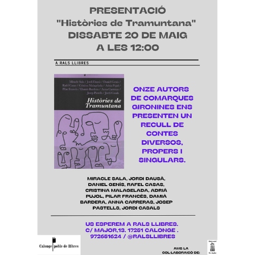 Presentació del llibre: "Històries de Tramuntana" a Rals Llibres